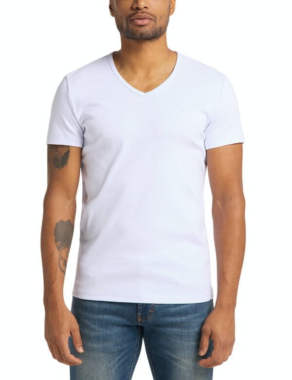 Hommes - Mustang 2-Pack C-Neck T-Shirt 1008814-2045 general white