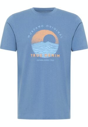 Mustang heren-T-shirt 1013821-5169 blauw