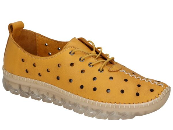 Artiker sieviešu apavi 54C0333 dzelteni mežģīņu kurpes