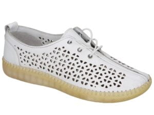 Pantofi pentru femei Artiker 54C0343 alb cu șireturi