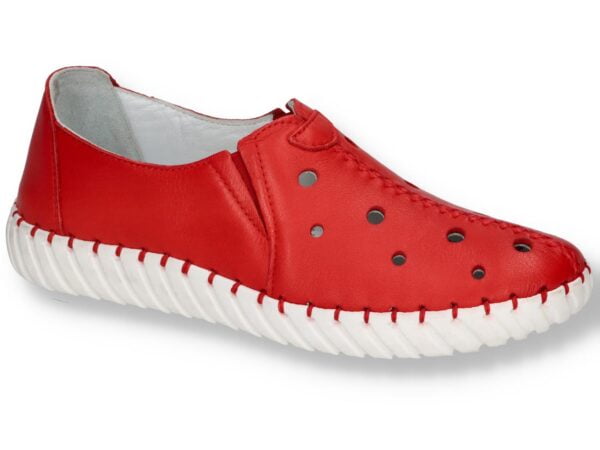 Sapatos de senhora Artiker 54C0563 vermelho slip-on