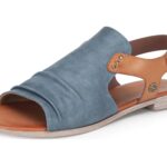 Dámske modré sandále na suchý zips Mustang 1338-808-008