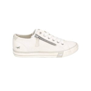 Mustang women's 1146-316-001 white lace-up trainers