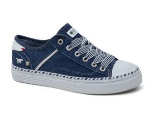 Mustang pantofi de tenis pentru femei 1376-303-841 albastru marin cu șireturi