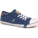 Men's Mustang 4058-310-841 navy blue lace-up tennis shoes