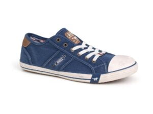 Men's Mustang 4058-310-841 navy blue lace-up trainers