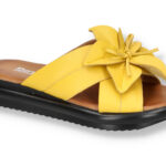Women's flip-flops Artiker 54C-497 yellow slip-on