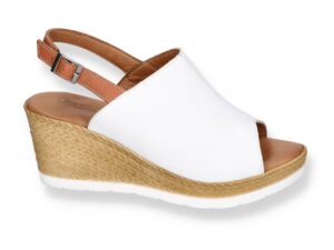 Women's sandals Artiker 54C-681 white clutch