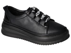 Čierne dámske topánky na platformách