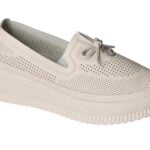 Women's beige slip-on shoes