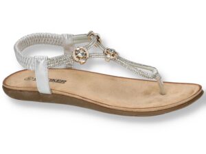 Women's Artiker 54C-1321 silver elastic sandals