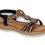 Women's sandals Artiker 54C-1333 multicolored elastic band