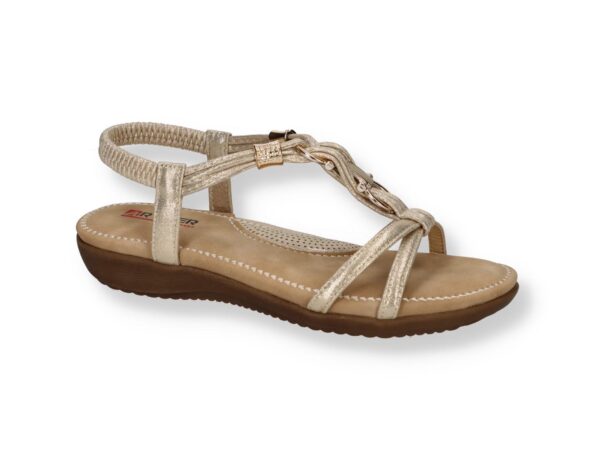 Women's Artiker 54C-1336 gold elastic sandals