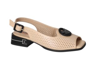 Women's sandals Artiker 54C-1630 beige clutch