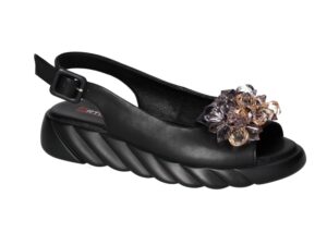 Women's Artiker 54C-1628 black buckle sandals