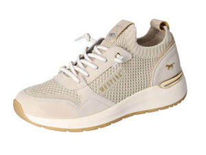 Mustang women's shoes 1487-301-243 beige lace-up