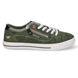 Men's Mustang 4198-302-077 green lace-up trainers