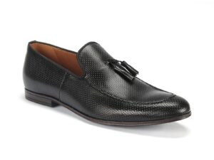 Men's black moccasins 4553N120M Domeno