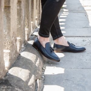 Men's black moccasins 4553N120M Domeno