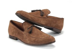 Men's brown moccasins 4426BR747 Domeno