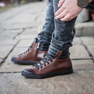 Baskets ROGER Domeno marron pour hommes