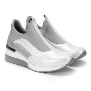 White women's INGRID Domeno sneakers