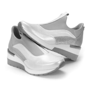 White women's INGRID Domeno sneakers