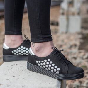 Women's black CLAUDIA Domeno sneakers