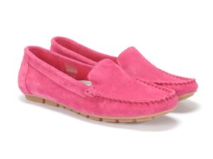 Women's fuxia SOFIA Domeno moccasins