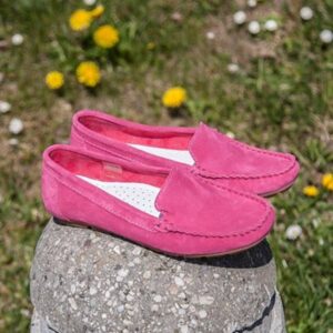 Women's fuxia SOFIA Domeno moccasins