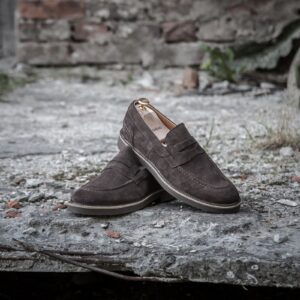 Brown men's LUCA Domeno moccasins