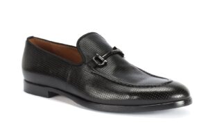 Men's black FINN Domeno moccasins