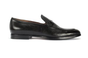 Men's black FINN Domeno moccasins