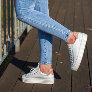 White ADRIANA women's sneakers by Domeno
