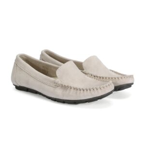 Women's beige SOFIA Domeno moccasins