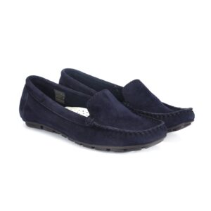 Women's navy blue SOFIA Domeno moccasins