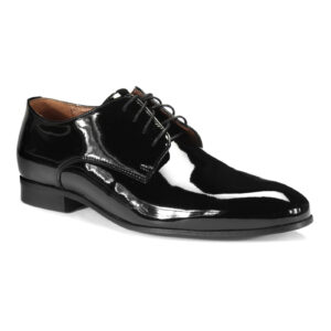 Zwarte lak herenschoenen van HUGO Domeno
