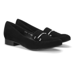 Black KAMA Domeno moccasins