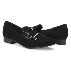 Black KAMA Domeno moccasins