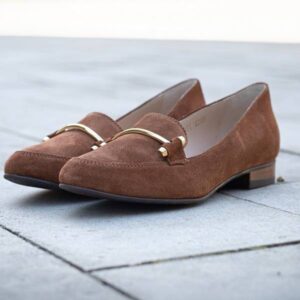 Brown KAMA Domeno moccasins