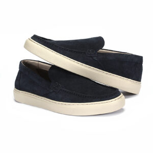 Men's navy blue moccasins 7249 Domeno