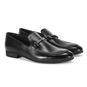 Men's black FINN II Domeno moccasins