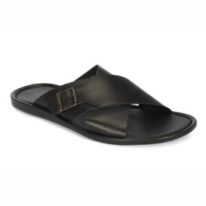 Men's black leather sandals IRO A1 X1 Domeno
