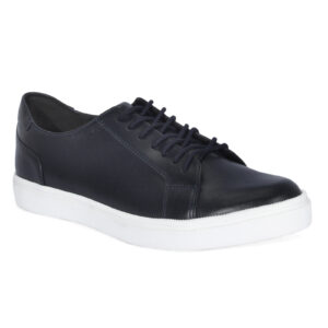 Navy blue men's leather shoes ASAMI A1 X3 Domeno