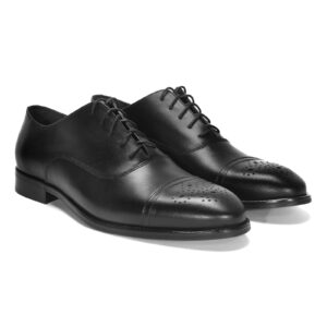 Black FOX Domeno leather formal shoes