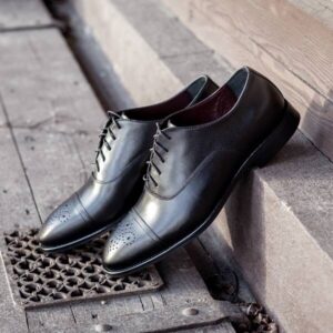 Black FOX Domeno leather formal shoes