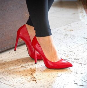 Women's lacquered MIRANDA Domeno pumps