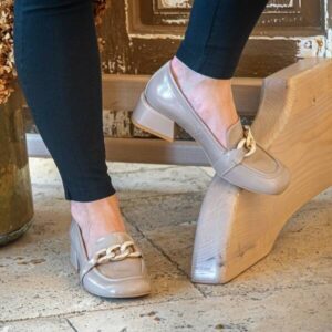 Women's beige OLENA Domeno pumps