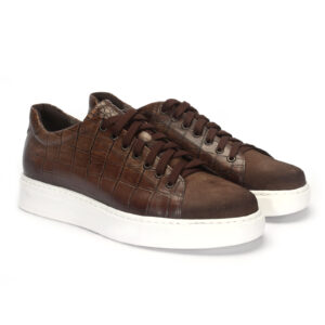 Brown men's LEWIN Domeno sneakers