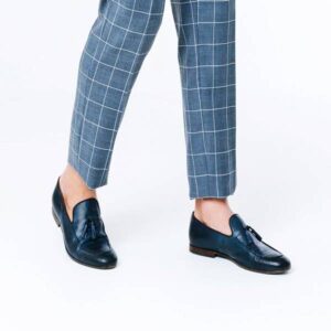 Men's navy blue moccasins 4553RN695M2 Domeno